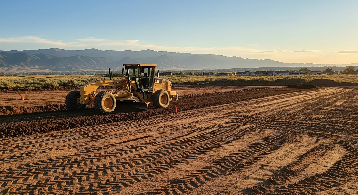 Prepared construction site with graded land in Loveland area