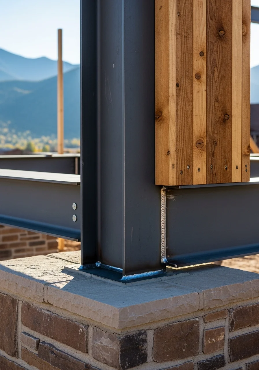 Detail shot of a completed project in a Colorado mountain community showing quality craftsmanship and local architectural style.